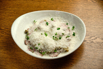 Cold smoked meat, cheese