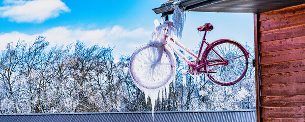 bicycle frozen in timeB