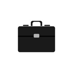 Briefcase black icon on white background.