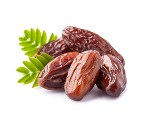 Dates fruits with leaves