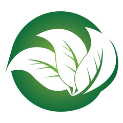 Logos of green Tree leaf ecology