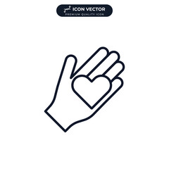 volunteer icon symbol template for graphic and web design collection logo vector illustration
