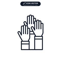 volunteer icon symbol template for graphic and web design collection logo vector illustration