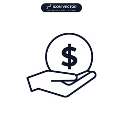 donation icon symbol template for graphic and web design collection logo vector illustration
