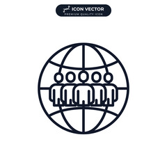 social responsibility icon symbol template for graphic and web design collection logo vector illustration