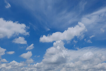 Naklejka na ściany i meble Beutyful blue sky with white cloud