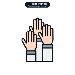 volunteer icon symbol template for graphic and web design collection logo vector illustration