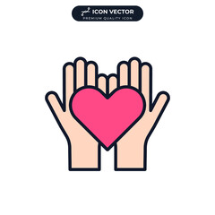 give love icon symbol template for graphic and web design collection logo vector illustration
