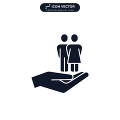 foster care icon symbol template for graphic and web design collection logo vector illustration