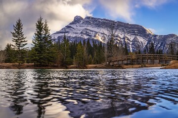 Cascade Ponds Mountain Reflections In Banff