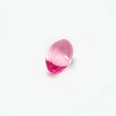 Medical pill one color isolated on the white background