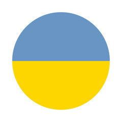 Blue and yellow circle. Stand with and support Ukraine. Pray Ukraine. Russian-Ukrainian conflict. Stop world war. Banner cartoon design. 
