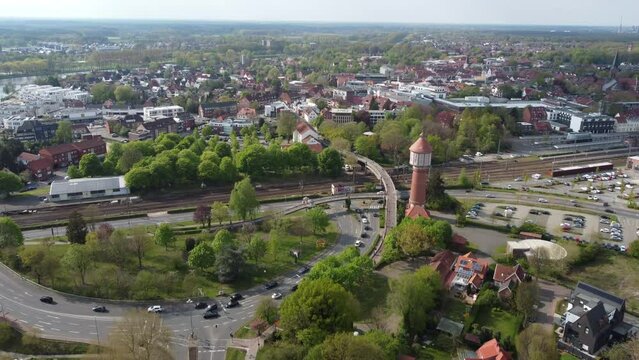Wasserturm Lingen Emsland Luftaufnahme Drohne Stadt