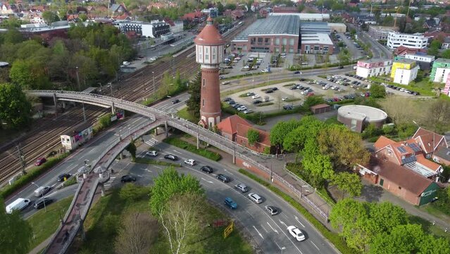 Wasserturm Lingen Emsland Luftaufnahme Drohne Stadt