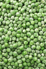Green peas shot close up. Photo of food on a bright background