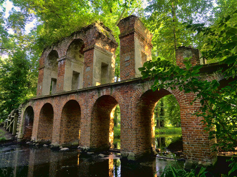 Aqueduct in Arkadia Park near Niebor&oacute;w in Poland
