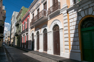Fototapeta na wymiar Old San Juan street,Puerto Rico island