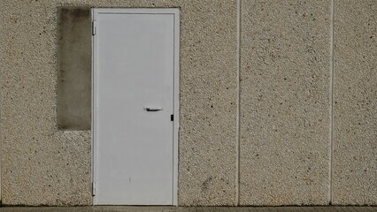 security pedestrian door on industrial facade