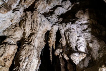 Limestone Stopic cave near Sirogojno on Zlatibor mountain in Serbia