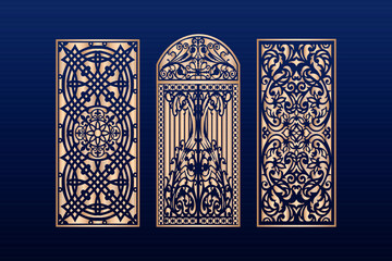decorative elementsborder frame borders pattern islamic pattern | files dxf | Laser cut panel template | cnc files
