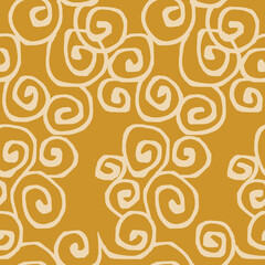 Spiral seamless pattern in ethnic style, design, texture.	
