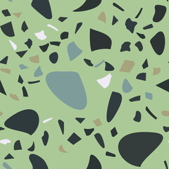 Rustic terrazzo flooring vector seamless for banner design.  Graphic modern pattern.  Vector illustration.