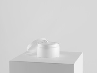 Cosmetic bottle mock-up. Minimal box 3d.