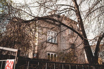 Old historic building at Aleja Wilanowska 240, Warsaw, Poland