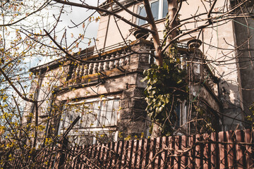 Old historic building at Aleja Wilanowska 240, Warsaw, Poland