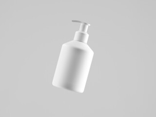 Cosmetic bottle mock-up. Minimal box 3d.