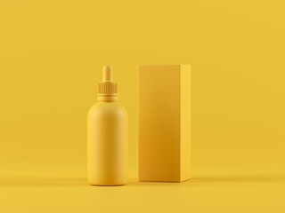 Cosmetic bottle mock-up. Minimal box 3d.
