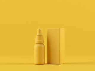 Cosmetic bottle mock-up. Minimal box 3d.