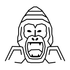 Gorilla icon vector. Flat icon stock. Vector Illustration on white background.