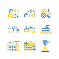 Farm Field icon. Agriculture sign