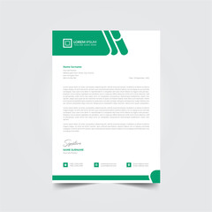Professional creative business company letterhead Design template Free Vector a4 size