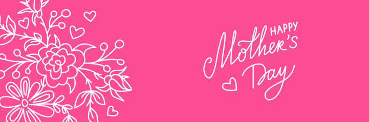 Happy Mother's Day. Greeting card for mom, grandmom. Background for spring holiday