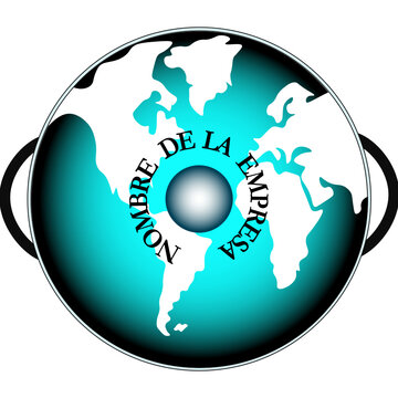 cambio clim&aacute;tico, logo para cocineras, mundo  vajilla vista desde arriba, cuidando el planeta, medio ambiente. fondo transparente