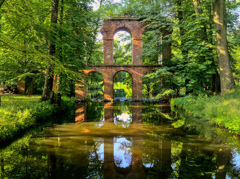 Aqueduct in Arkadia Park near Niebor&oacute;w in Poland