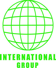 Earth logo template. Globe sign.
