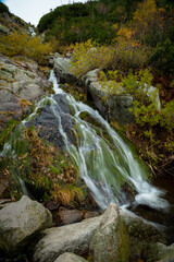 Photo of a small waterfall taken over a long time exposure