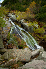 Photo of a small waterfall taken over a long time exposure