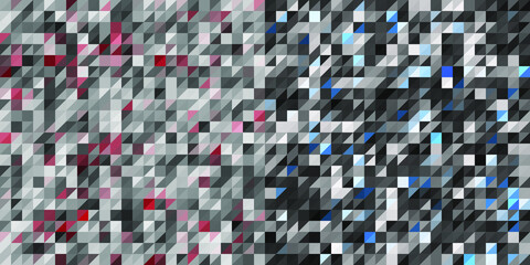 Mosaic gray and white texture with red and blue splashes. Abstract discreet background. Vector illustration.