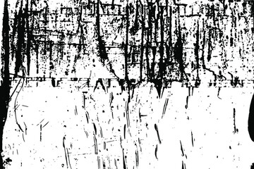 Rustic cracked vector texture with many cracks and scratches. Abstract background. Broken and damaged surface. Aged backdrop. Vector graphic illustration with transparent white. EPS10.