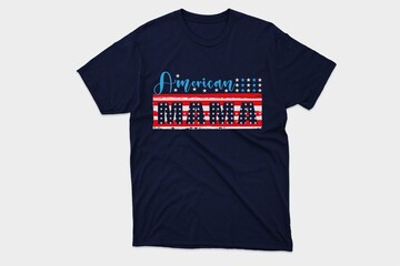 American Mom 4th of July and Mothers day t-shirt design