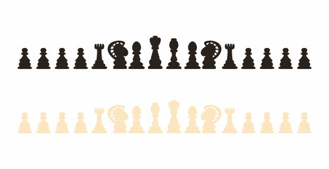 Fototapeta na wymiar chess group simple cartoon vector illustration 