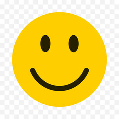 Happy vector smiling face icon yellow