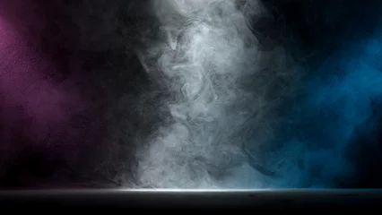 Fototapeten Neon atmospheric smoke, abstract background, close-up. © Lukas Gojda