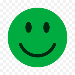 Happy vector smiling face icon green