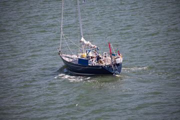 Fototapeta premium Sailboat outside Gothenburg harbor - Sweden,scandinavia,Europe