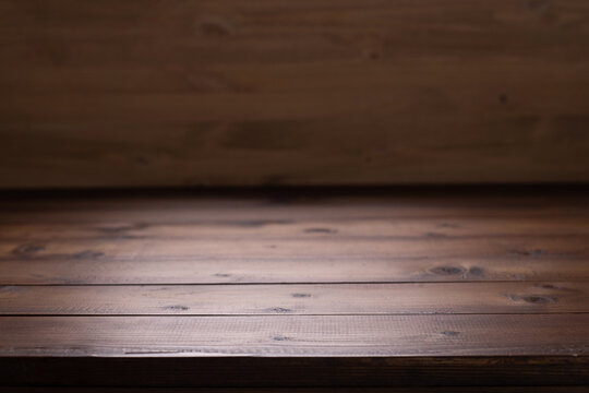 Wooden table top background texture.  Wood tabletop front view